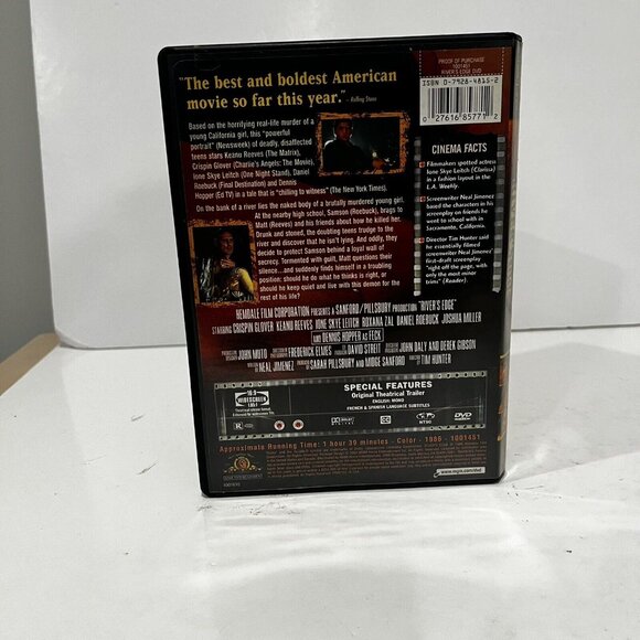 River’s Edge (DVD 1986) OOP Rare MGM Keanu Reeves Crispin Glover Tested VG - Picture 2 of 3